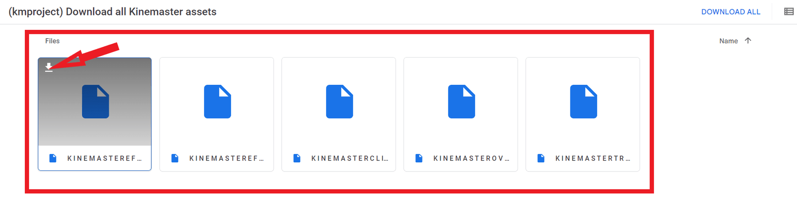 download all kinemaster assets in one click kmproject